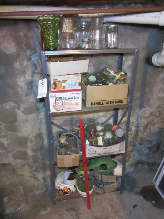Metal Shelf w/ Canning Jars