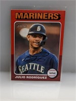 2024 Topps Heritage Julio Rodriguez Red Border SP