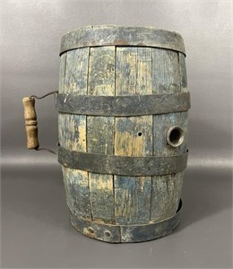 Oak Banded Handled Wine Barrel