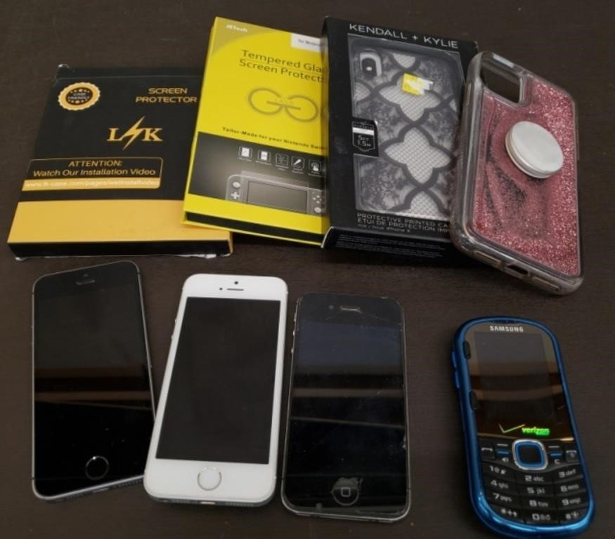 Lot of iPhones, Samsung Slider, Phone Cases &