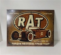 Tin Sign RAT Hot Rods CustomsU15E