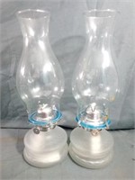 Like New Vintage Classic Oil Lamps with Frosted