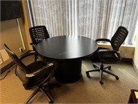 48" Conference table and 3 chairs