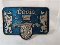 Vintage Coors banquet beer belt buckle