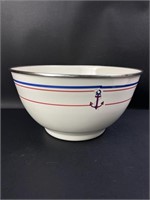 American Picnic Nautical Anchor Enamel Bowl