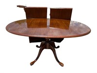 THOMASVILLE SOLID CHERRY BANDED DINING TABLE