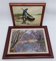 Framed Paintings of Nature Scenes (2)