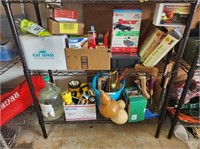 2 Shelves of Garage Items-Shelf not included