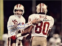 SF 49ers Joe Montana Jerry Rice signed photo