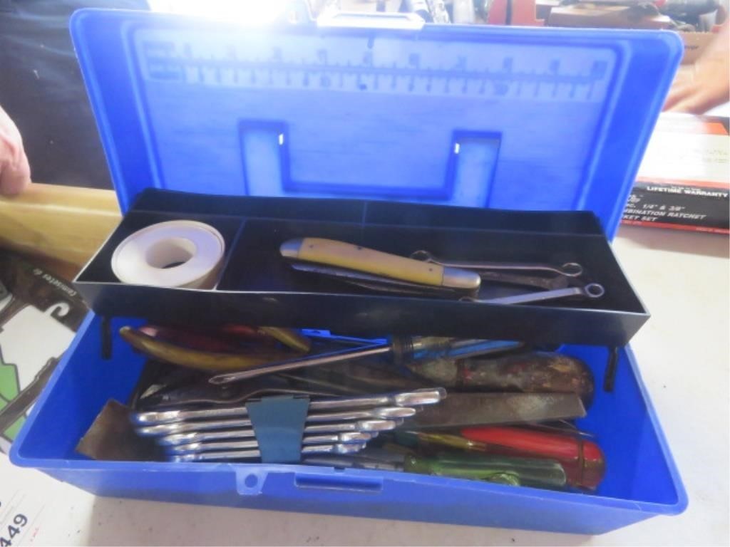 TOOLBOX WITH WRENCHES, SCREWDRIVER, KNIFE