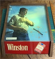 Winston Cigarettes light-up clock