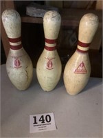 Three bowling pins