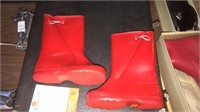 Vintage Red Rubber Childs rain boots size 6