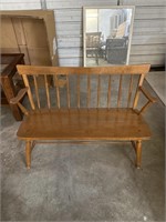 Nice Wooden bench is 42  inches wide