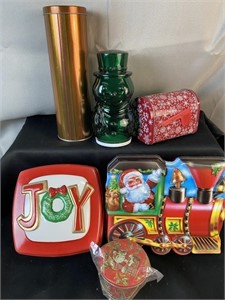 Assorted Holiday Tins and Containers
