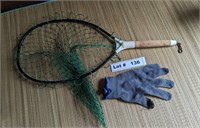 FLY FISHING NET AND GLOVE