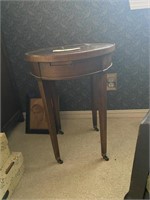 Small Round Side Table 16-1/2"L x 23"W