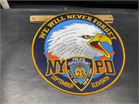 Large NYPD 9-11 patch