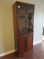 A Diminutive Fruitwood Display Cabinet