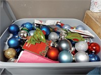 Tote FULL of Christmas Tree Ornaments Balls