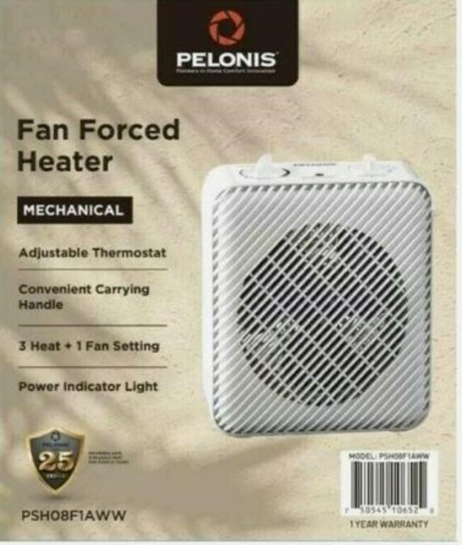 Pelonis 3-Speed Electric Fan-Forced Space Heater