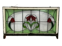 Antique Floral Stained Glass Window