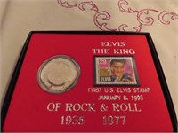 1 oz. .999 fine silver Elvis coin & stamp.