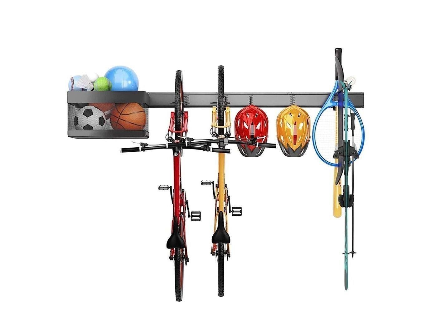 64" Sports Equipment Organizer Rack Garage