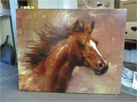 ~LPO Majestic- Running Horse Canvas Giclee- 40x50"