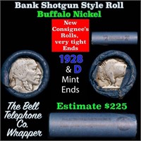 Buffalo Nickel Shotgun Roll in Old Bank Style 'Bel