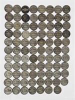 Large Lot of Silver U.S. War Nickels