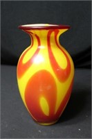 Orange & Yellow Art Glass Vase