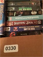 Box of VCR tapes