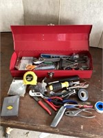 Coffin tool box full of tools