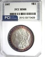 1887 Morgan MS66 LISTS $425