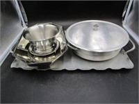 Aluminum Tray and Serving Piece +