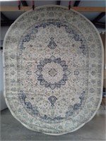 Blue Oval Area Rug-