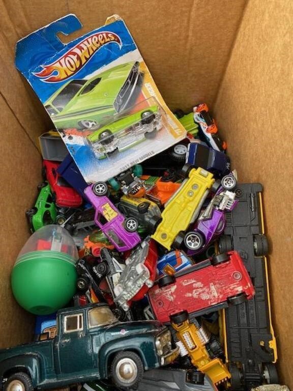 box of toy cars