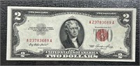 1953 US 2 Dollar Red Seal Note (IMP,GMH)