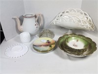 Hobnail and various China pieces