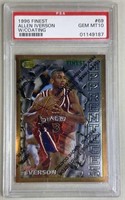 PSA 10 1996 Finest #69 Allen Iverson w/ Coating