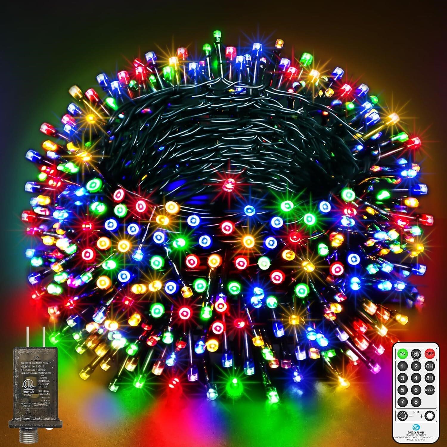 $36  Christmas Lights Outdoor 1000LED 394ft