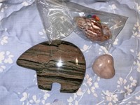 Polished Carved Stone Animal Souvenir; Heart,