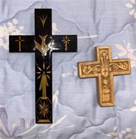 Two (2) Crucifix - One is signed on the back -