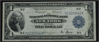 1918 1 $ FRBN NATIONAL CURRENCY VF