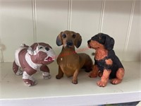 Three Dog Figures