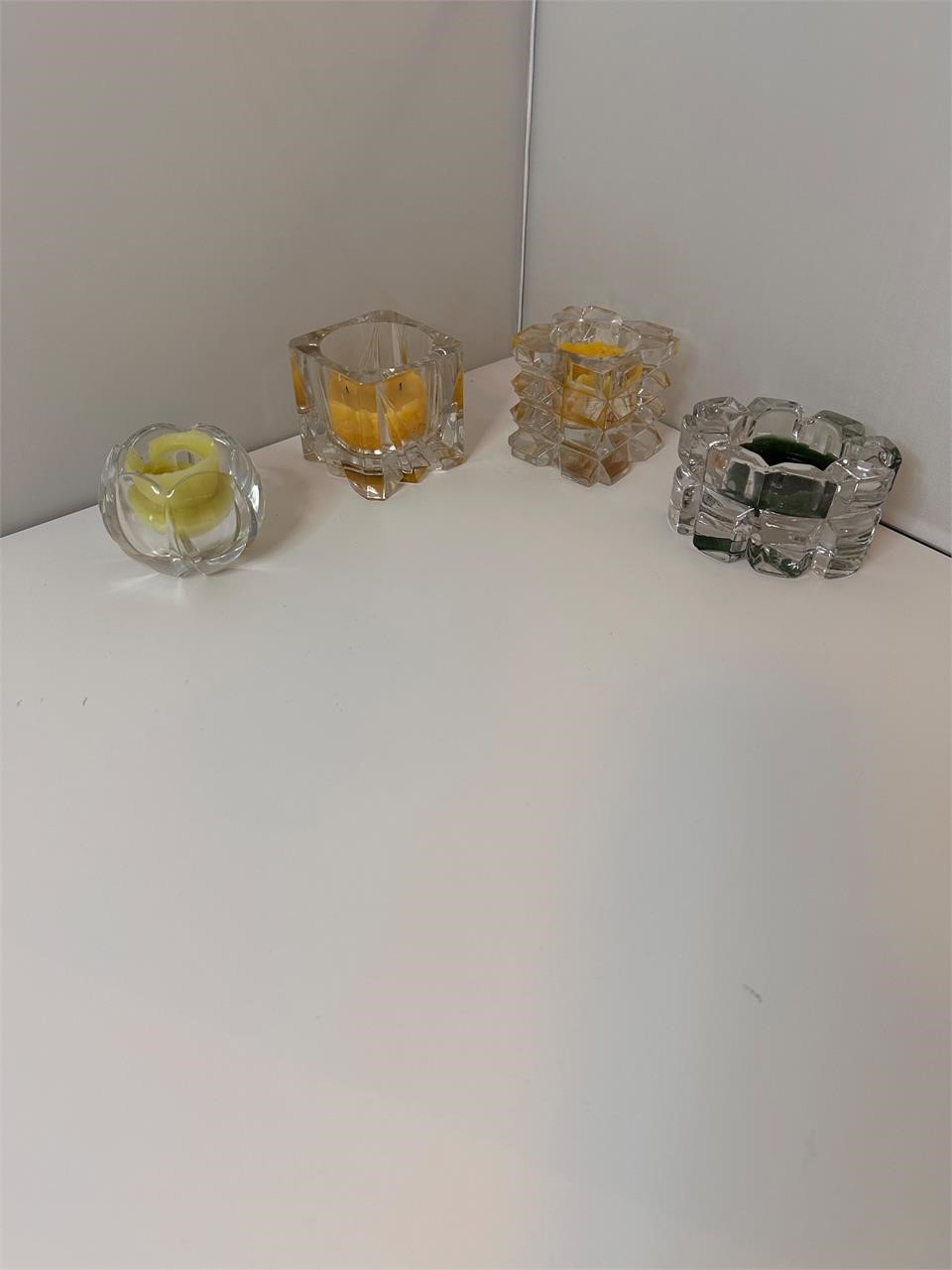 Candles in crystal holders