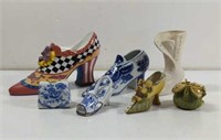 Vintage Porcelain Shoe Figurines Decor