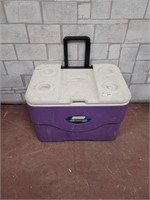 Coleman cooler with wheels (purple)