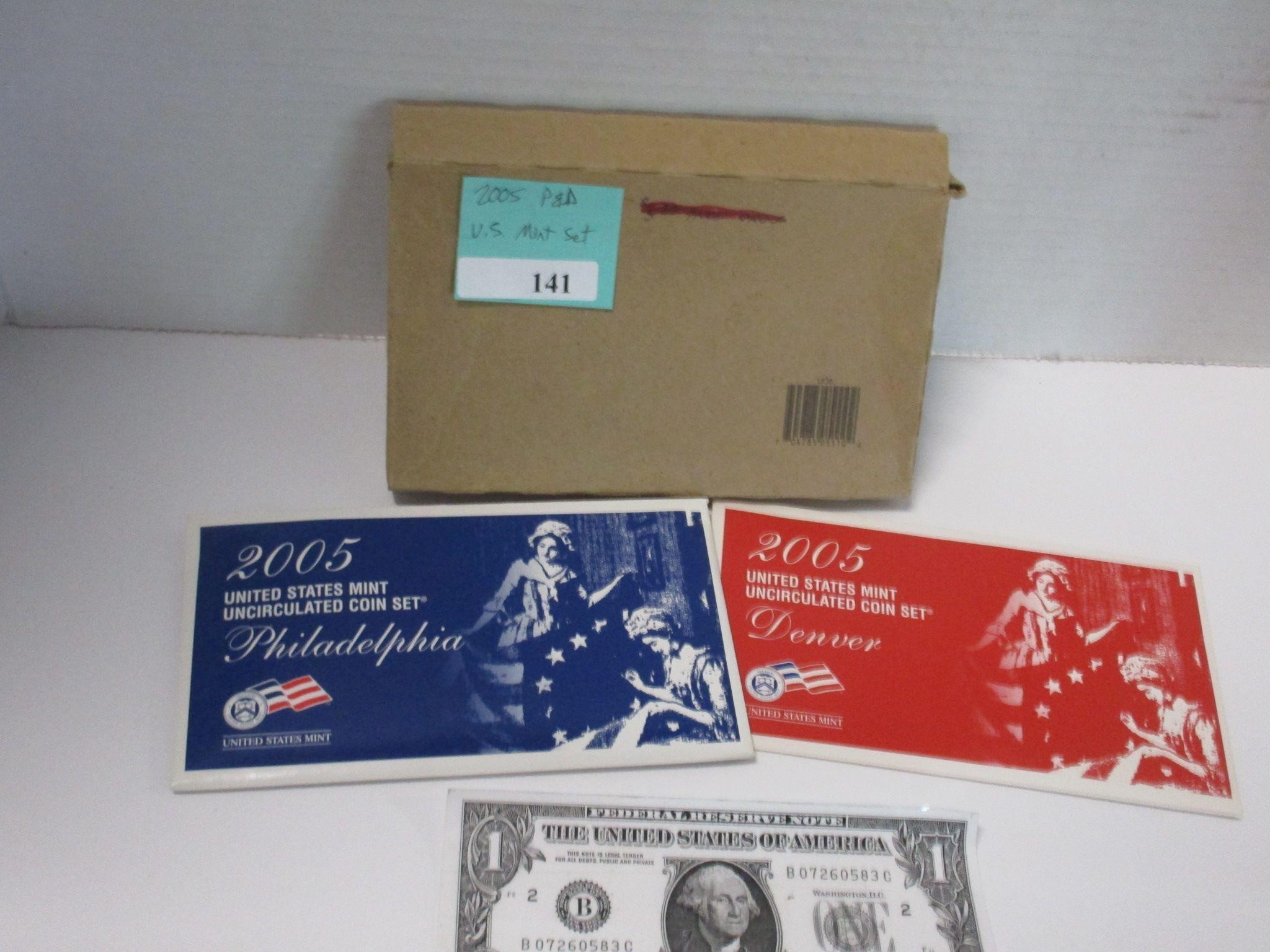 2005 U.S. mint set in box